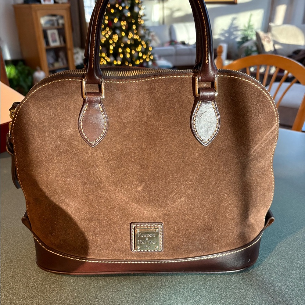 Dooney & Bourke Chocolate Suede Satchel